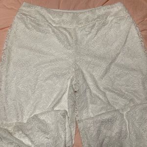 Lace Wide Leg Lace Lined Pants NWT